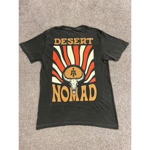 Iconic Arizona T Shirt Mens Small Black Desert Nomad Bull Skull Graphic Tee